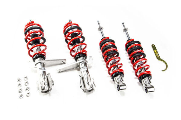 MTS Comfort Inox Gewindefahrwerk passend für Audi 80 B4 Stufenheck (8C) 1.6 - 52 KW XMTSGWAU34-C