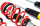 MTS Stance Inox Gewindefahrwerk passend für Volkswagen POLO VI (AW/BZ/AE) 1.0 TSI - 81 KW XMTSGWAU54-S
