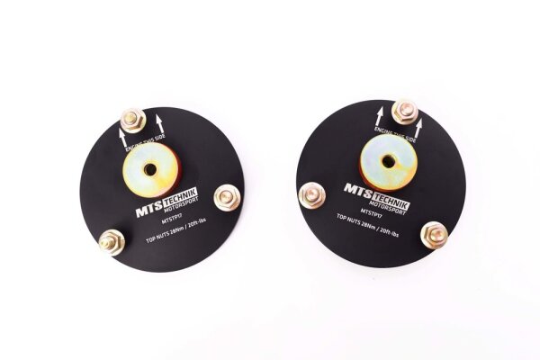 MTS Polyurethan verstärkte Stützlager Sturzplatten Vorderachse passend für Mitsubishi GALANT VIII Kombi (EA) 2.0 (EA2W) 98 KW MTSCP17SET