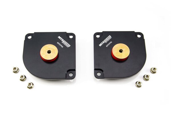 MTS Polyurethan verstärkte Stützlager Sturzplatten Hinterachse passend für Audi 100 C3 Avant (44) 2.0 D 51 KW MTSCP35SET